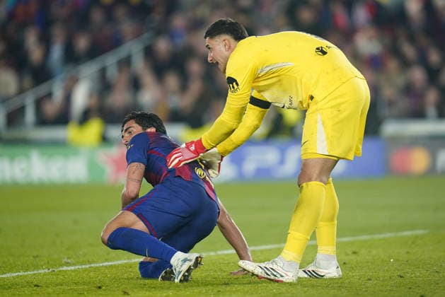 UEFA Champions League match, Quarter-Finals, first leg, between FC Barcelona, Barca and Atletico de Madrid played at Spotify Camp Nou Stadium on April 8, 2026 in Barcelona, Spain. (Photo by Bagu Blanco PRESSINPHOTO) Copyright: xBaguxBlancox xPRESSINPHOTOx