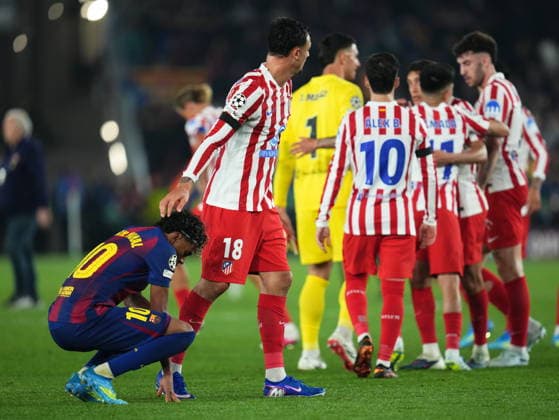 UEFA Champions League match, Quarter-Finals, first leg, between FC Barcelona, Barca and Atletico de Madrid played at Spotify Camp Nou Stadium on April 8, 2026 in Barcelona, Spain. (Photo by Bagu Blanco PRESSINPHOTO) Copyright: xBaguxBlancox xPRESSINPHOTOx
