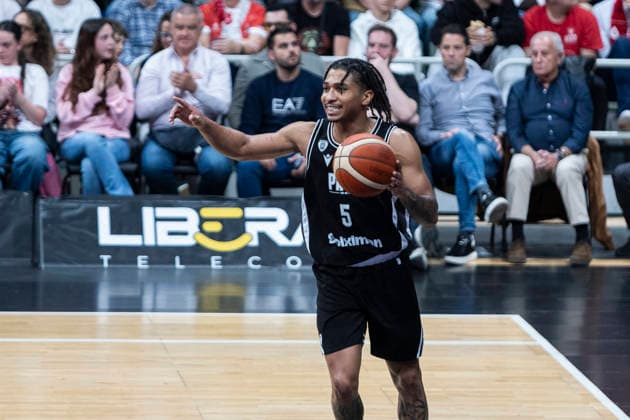 UCAM Murcia CB vs PAOK BC, FIBA ‹‹Europe Cup Breein Tyree, point guard, American, of PAOK BC. During the game, UCAM Murcia CB vs PAOK BC, FIBA ‹‹Europe Cup, Semifinals, second leg, Murcia Sports Palace, Region of Murcia, Spain, 08 April 2026. Murcia Palace Region of Murcia Spain Copyright: xPascuxMendezx