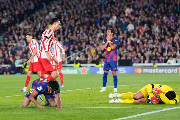 FC Barcelona, Barca v Atletico de Madrid - UEFA Champions League 2025 26 Quarter-Final First Leg Lamine Yamal right winger of Barcelona and Spain lament a failed occasion during the UEFA Champions League 2025 26 Quarter-Final First Leg match between FC Barcelona and Club AtlÃ tico de Madrid at Estadio Spotify Camp Nou on April 8, 2026 in Barcelona, Spain. Barcelona Spain  Copyright: xJosexBretonx originalFilename:bretonhernandez-fcbarcel260408_npKLC.jpg