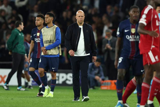 Paris Saint-Germain v Liverpool, UEFA Champions League Liverpool Manager Arne Slot NED dejected after losing during the Paris Saint-Germain v Liverpool UEFA Champions League Quarter-Final, 1st Leg match at Parc de Princes, Paris, France on 8 April 2026 Credit: Ian Stephen Every Second Media Editorial use only. All images are copyright Every Second Media Limited. No images may be reproduced without prior permission. Copyright: xIMAGO EveryxSecondxMediax ESM-1895-0094 IanxStephenx xEveryxSecondxMediax