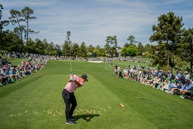 260408 Viktor Hovland of Norway during the Par Three Contest prior to the 2026 Masters Golf Tournament on April 8, 2026 in Augusta Photo Petter Arvidson BILDBYRAN kod PA PA1192 golf masters bbeng the masters augusta norge Copyright: PETTERxARVIDSON BB260408PA062
