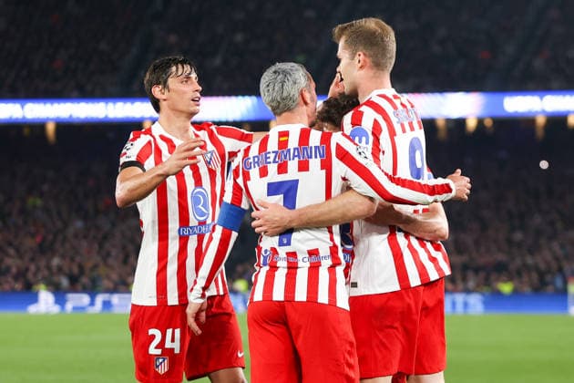 FC Barcelona, Barca v Atletico Madrid - UEFA Champions League BARCELONA, SPAIN - APRIL 8: Players of Atletico de Madrid celebrate a goal during the UEFA Champions League match between FC Barcelona v Atletico Madrid at the Camp Nou on April 8, 2026 in Barcelona Spain. Adria Puig Anadolu Barcelona World. Editorial use only. Please get in touch for any other usage.  Copyright: x2026xAnadoluxAdriaxPuigx