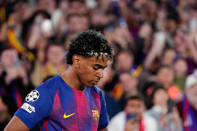 FC Barcelona, Barca v Atletico de Madrid - UEFA Champions League 2025 26 Quarter-Final First Leg Lamine Yamal right winger of Barcelona and Spain during the UEFA Champions League 2025 26 Quarter-Final First Leg match between FC Barcelona and Club AtlÃ tico de Madrid at Estadio Spotify Camp Nou on April 8, 2026 in Barcelona, Spain. Barcelona Spain  Copyright: xJosexBretonx originalFilename:bretonhernandez-fcbarcel260408_npk8R.jpg