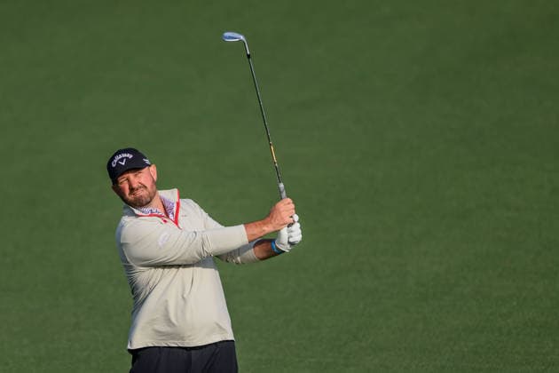 260408 Brandon Holtz of the United States during a practice round prior to the 2026 Masters Golf Tournament on April 8, 2026 in Augusta Photo Petter Arvidson BILDBYRAN kod PA PA1192 golf masters bbeng the masters augusta  Copyright: PETTERxARVIDSON BB260408PA082