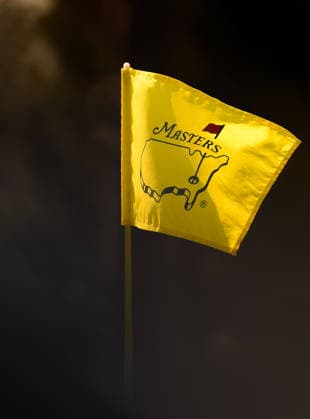 260408 General view of a pin flag during a practice round prior to the 2026 Masters Golf Tournament on April 8, 2026 in Augusta Photo Petter Arvidson BILDBYRAN kod PA PA1192 golf masters bbeng the masters augusta genre flag  Copyright: PETTERxARVIDSON BB260408PA095