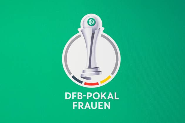 09 04 2026, xydrx, Football, DFB Cup, Women, Finalists Talk and Cup Handover, Season 2025 2026, Rhein Energie Stadium Logo of the DFB Cup Women DFB regulations prohibit any use of photographs as image sequences and or quasi video Copyright: HMBxMedia YannisxDreimann