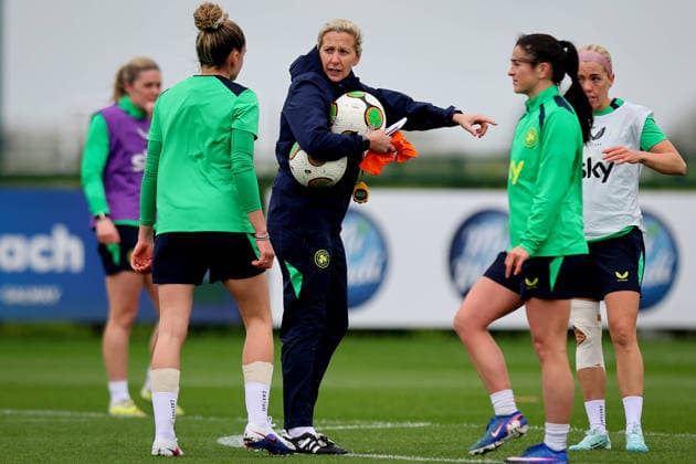 Republic of Ireland WNT Squad Training, FAI National Training Centre, Dublin 9 4 2026 Head coach Carla Ward Carla Ward 9 4 2026  Copyright: x INPHO RyanxByrnex RB1_7065