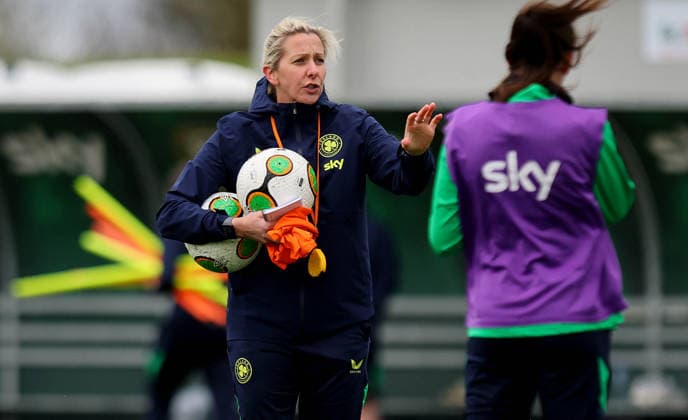 Republic of Ireland WNT Squad Training, FAI National Training Centre, Dublin 9 4 2026 Head coach Carla Ward Carla Ward 9 4 2026  Copyright: x INPHO RyanxByrnex RB1_7145