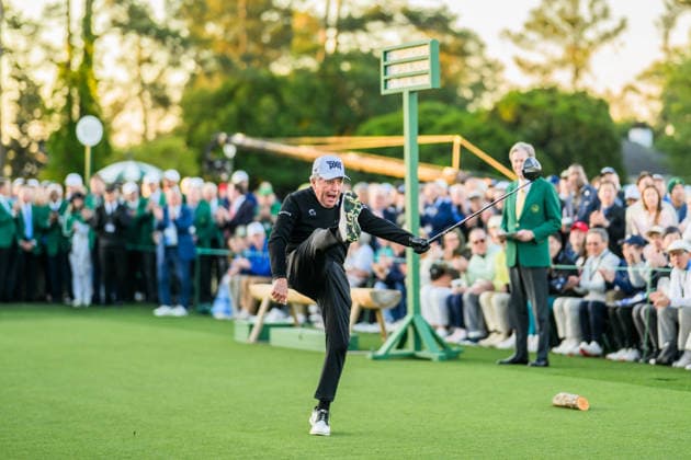 260409 Gary Player of South Africa playing in the Honorary Starters during the first round of the 2026 Masters Golf Tournament on April 9, 2026 in Augusta Photo Petter Arvidson BILDBYRAN kod PA PA1193 golf masters bbeng the masters augusta  Copyright: PETTERxARVIDSON BB260409PA007
