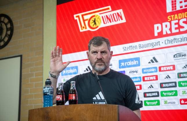 Fußball, Herren, Saison 2025 2026, 1. Bundesliga, 1. FC Union Berlin, Trainer Steffen Baumgart (1. FC Union Berlin), 09.04. 2026, *** Soccer, Men, Season 2025 2026, 1 Bundesliga, 1 FC Union Berlin, Coach Steffen Baumgart 1 FC Union Berlin , 09 04 2026, Copyright: xMatthiasxKochx
