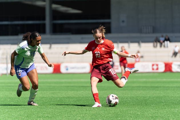 Biel Bienne, Switzerland - April 09:Giorgia Bianchi in action during the WU19 Euro qualifiers match between Wales WU19 and Switzerland WU19 At Tissot Arena on April 09, 2026 in Biel Bienne, Switzerland Copyright: xBlendixSmajlix-xSPPx Sportspressphoto_SPR126973