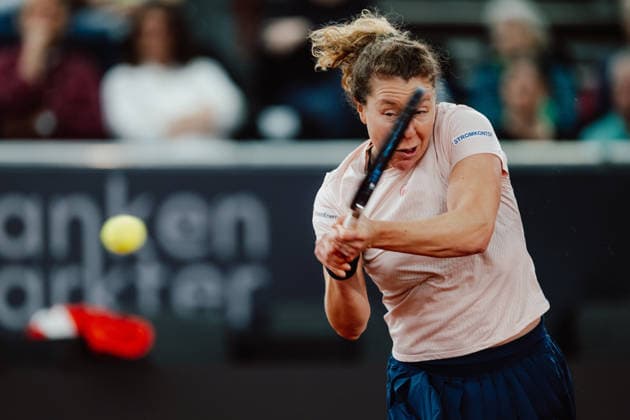 TENNIS - WTA, Tennis Damen Upper Austria Ladies Linz LINZ,AUSTRIA,09.APR.26 - TENNIS - WTA Tour, Upper Austria Ladies Linz. Image shows Anna-Lena Friedsam (GER).  GEPAxpictures xAlexanderxSolc