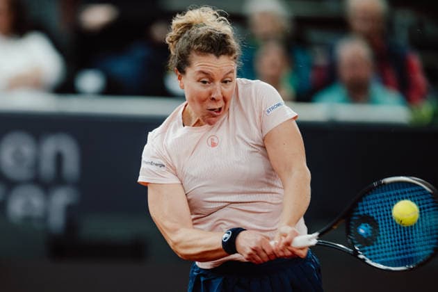 TENNIS - WTA, Tennis Damen Upper Austria Ladies Linz LINZ,AUSTRIA,09.APR.26 - TENNIS - WTA Tour, Upper Austria Ladies Linz. Image shows Anna-Lena Friedsam (GER).  GEPAxpictures xAlexanderxSolc