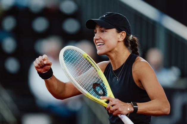 TENNIS - WTA, Tennis Damen Upper Austria Ladies Linz LINZ,AUSTRIA,09.APR.26 - TENNIS - WTA Tour, Upper Austria Ladies Linz. Image shows the rejoicing of Quinn Gleason (USA).  GEPAxpictures xAlexanderxSolc