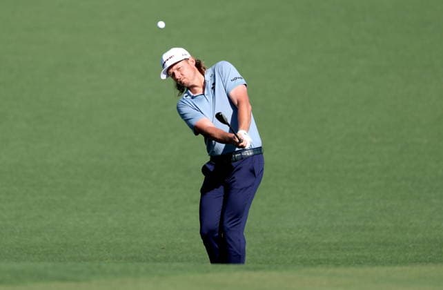 Golf 2026 Masters Tournament - Round 1 Cameron Smith of Australia chips the ball on to the putting green on hole 2 in Round 1 of the 2026 Masters tournament in August, Georgia, USA, 09 April 2026. Augusta United States  Copyright: xCHRISxTORRESx