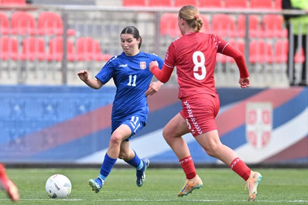 SERBIA WU19 vs DENMARK WU19 Tamara Lukic football WU19 Serbia vs Denmark WU19 European qualification match sports center FSS, Stara Pazova 09.04.2026 Foto: FOOTBALL, SERBIA WU19, DENMARK U19, WOMEN, EUROPEAN QUALIFIERS Stara Pazova Sports center Stara Pazova Serbia Copyright: xMarkoxMetlas xMNxPressx