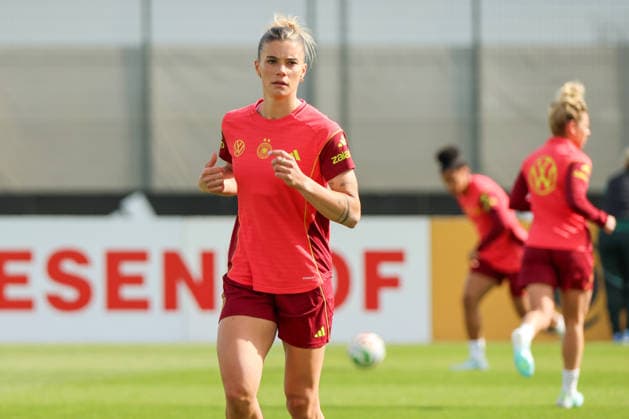 Herzogenaurach, Germany 09 April 2026 International match of the German womens national soccer team in preparation for the World Cup qualifiers in Herzogenaurach Training In the picture Selina Cerci Germany Copyright: HMBxMedia MadeleinexFantini