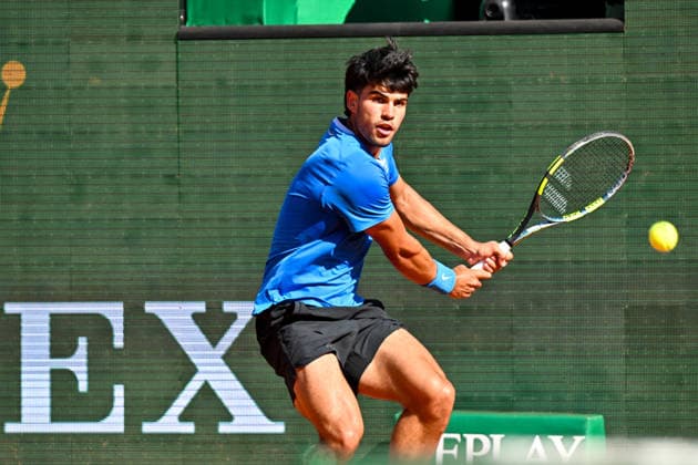 Carlos Alcaraz lors de la cinquième journée du Rolex Monte-Carlo Masters au Monte-Carlo Country Club de Monaco, le 9 avril 2026. Bruno Bebert Bestimage Carlos Alcaraz during the fifth day of the Rolex Monte-Carlo Masters at the Monte-Carlo Country Club in Monaco, on April 9, 2026. Monte-Carlo Monaco  Copyright: xBrunoxBebertx xBestimagexBrunoxBebertx xBestimagex