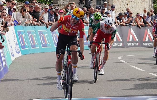 CYCLISME -TOUR REGION PAYS LOIRE - 3eme ETAPE - AVRILLE - SAINTE SUZANNE ET CHAMMES Alexander Kamp During the 3rd stage of the Pays de la Loire Regions Tour between AvrillÃ - Sainte Suzanne and Chammes in Mayenne, France. Photos by Laurent Lairys Sainte Suzanne et ChammesFrance  Copyright: xLaurentxLairysx