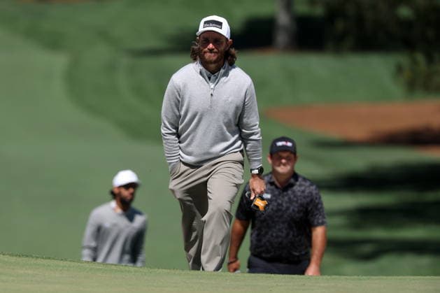 Golf 2026 Masters Tournament - Round 1 Tommy Fleetwood of England walks on hole 7 during Round 1 of the 2026 Masters tournament in August, Georgia, USA, 09 April 2026. Augusta United States  Copyright: xCHRISxTORRESx