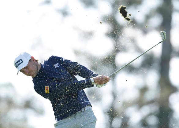 Kristoffer Reitan of Norway tees off on the 4th hole during the first day of the Masters Tournament at Augusta National Golf Club on Thursday, April 9, 2026, in Augusta, Georgia.  AUG20260409734 JOHNxANGELILLO