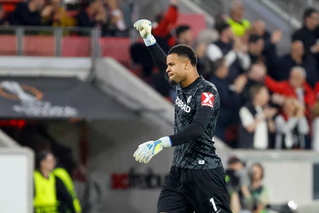 Noah Atubolu SC Freiburg, 01 at 1 0 , Germany, Football, UEFA Europa League, quarter-final, 2025 2026, SC Freiburg vs Celta Vigo, 09 04 2026, Freiburg im Breisgau Europa Park Stadion Stadion am Deutschland Copyright: xGrantxHubbsx