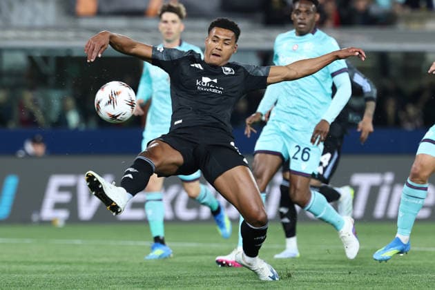 Ollie Watkins of Aston Villa FC in action during the UEFA Europa League 2025 2026 football match between Bologna FC and Aston Villa FC at Renato dall Ara stadium in Bologna (Italy), April 09th, 2026. cesarexpurini