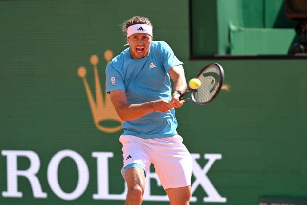 ALEXANDER SASCHA ZVEREV, Germany, Germania, Monte Carlo Rolex Master 2026, azione, action, single shot TENNIS ROLEX MONTE-CARLO MASTERS 2026