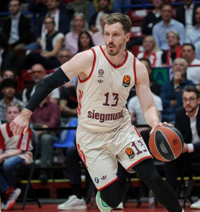 Foto IPP Roberto Bregani Milano 9 04 2026 Pallacanestro, Turkish Airlines EuroLeague 2025 2026, EA7 Emporio Armani MIlano vs Bayern Monaco. Nella foto Andreas Obst del Bayern Monaco. Italy Photo Press World Copyright. italy ITALY  Copyright: xR4924_italyphotopressx