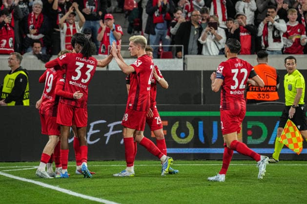UEFA Europa League SC Freiburg vs RC Celta Vigo, 09 04 2026 Jan Niklas Beste SC Freiburg celebrates the 2-0 goal, 19 UEFA Europa League SC Freiburg vs RC Celta Vigo, Europa Park Stadium, 09 04 2026 Copyright: xBEAUTIFULxSPORTS Boscox