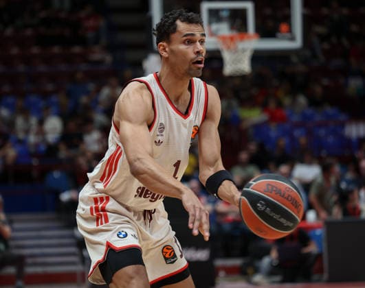 Foto IPP Roberto Bregani Milano 9 04 2026 Pallacanestro, Turkish Airlines EuroLeague 2025 2026, EA7 Emporio Armani MIlano vs Bayern Monaco. Nella foto Oscar Da Silva del Bayern Monaco. Italy Photo Press World Copyright. italy ITALY  Copyright: xR4924_italyphotopressx