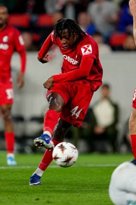 Germany UEFA Europa League quarter-final first leg 2025 26, SC Freiburg vs Celta Vigo Europa Park Stadion, Freiburg im Breisgau Johan Manzambi 44 Freiburg Copyright: xKjetilxWaberx