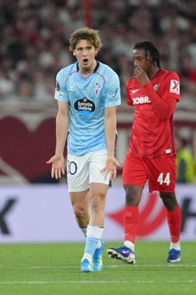 Germany UEFA Europa League quarter-final first leg 2025 26, SC Freiburg vs Celta Vigo Europa Park Stadion, Freiburg im Breisgau Fer Lopez 30 Celta is furious Copyright: xKjetilxWaberx