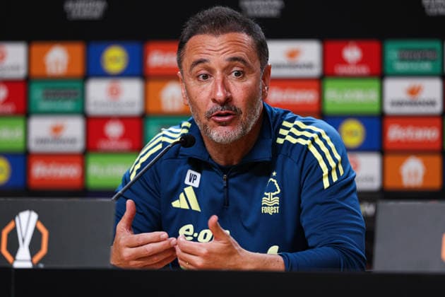 April 9, 2026, Porto, Porto, Portugal: Porto, PORTUGAL - APRIL 09: Vitor Pereira, Head Coach of Nottingham Forest, speaks to the media in a post match press conference, PK, Pressekonferenz after the UEFA Europa League 2025 26 Quarter-Final Leg One match between Fc Porto and Nottingham Forest at Estadio Dragao on April 09, 2026 in Porto, Portugal Uefa Europe League Fc Porto X Nottingham Forest - ZUMAe141 20260409_zsp_e141_175 Copyright: xLuisxEirasx