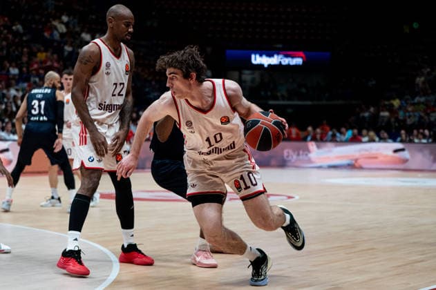 BASKET - Euroleague - EA7 Emporio Armani Milano vs Bayern Monaco Justinian Jessup (FC Bayern Munich) In action against Olimpia Milano during EA7 Emporio Armani Milano vs Bayern Monaco, Basketball Euroleague match in Assago (MI), Italy, April 09 2026 Assago (MI) Italy  Copyright: xIPAxSport ABACAx