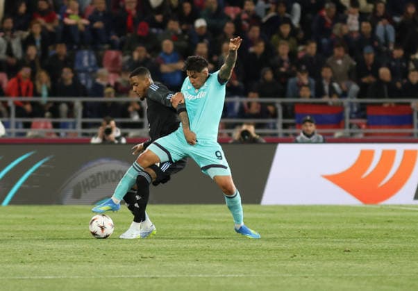 April 9, 2026, Bologna, Bologna, Italia: Santiago Castro of FC Bologna During the 2025 26 Europa League football match between Bologna and Aston Villa on April 9, 2026, at the Renato Dall Ara Stadium in Bologna..Photo: Bologna Vs Aston Villa  - ZUMAs236 20260409_aap_s236_054 Copyright: xFabioxSassox