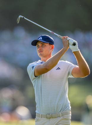 260409 Ludvig Aberg of Sweden during the first round of the 2026 Masters Golf Tournament on April 9, 2026 in Augusta Photo Petter Arvidson BILDBYRAN kod PA PA1193 golf masters bbeng the masters augusta sverige  Copyright: PETTERxARVIDSON BB260409PA258