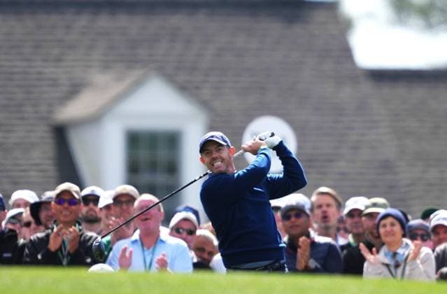 (260410) -- AUGUSTA, April 10, 2026 -- Rory McIlroy of Northern Ireland watches his tee shot during the round 1 of the 2026 Masters golf tournament at Augusta National Golf Club in Augusta, the United States, on April 9, 2026. ) (SP)U.S.-AUGUSTA-GOLF-2026 MASTERS-ROUND 1 WuxXiaoling 