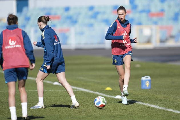 Football, Women, World Cup Qualifiers, National Team Sweden, Training