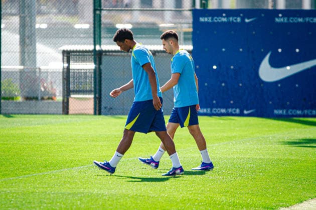 ESP: FC Barcelona, Barca Pre-match. La Liga Balde of FC Barcelona during the pre-match training against RCD Espanol in La Liga on April 10, 2026 in Barcelona Spain Barcelona Spain Football *** ESP FC Barcelona Pre match La Liga Balde of FC Barcelona during the pre match training against RCD Espanol in La Liga on April 10, 2026 in Barcelona Spain Barcelona Spain Football Copyright: xOriolxSanchezx xAgenciaxLOFx