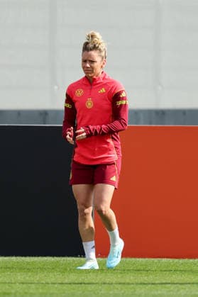 Herzogenaurach, Germany 09 April 2026 International match of the German womens national soccer team in preparation for the World Cup qualifiers in Herzogenaurach Training In the picture Linda Dallmann Germany Copyright: HMBxMedia MadeleinexFantini