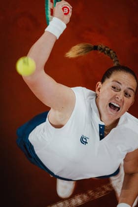 TENNIS - WTA, Tennis Damen Upper Austria Ladies Linz LINZ,AUSTRIA,10.APR.26 - TENNIS - WTA Tour, Upper Austria Ladies Linz. Image shows Jelena Ostapenko (LAT).  GEPAxpictures xAlexanderxSolc