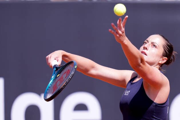 Elisabetta Cocciaretto (ITA) during the Billy Jean King Cup tennis match between Elisabetta Cocciaretto (ITA) vs Moyuka Uchijima (JPN) at the Velletri™s stadium, Italy - Friday April 10, 2026 - Tennis ( Photo by Alfredo Falcone LaPresse )  Copyright: xAlfredoxFalcone LaPressex