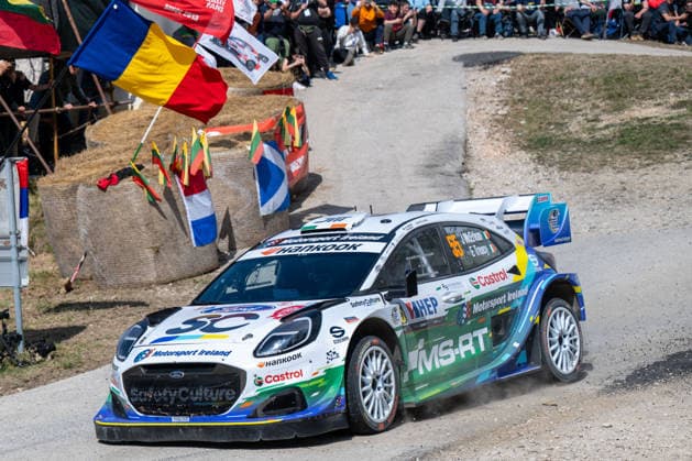 Joshua McErlean (IRL) and Eoin Treacy (IRL) on a Ford Puma Rally1 driving for M Ford World Rally Team during 4th round of FIA WRC, Motorsport Rallye, WM Croatia Rally in Rijeka , Croatia, on April 10, 2026  Copyright: xFedericoxManoni IPAxSportx xipa-agency.netx xx IPA_73862128 IPA_Agency_IPA73862128