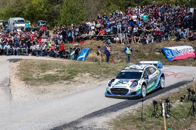 Joshua McErlean (IRL) and Eoin Treacy (IRL) on a Ford Puma Rally1 driving for M Ford World Rally Team during 4th round of FIA WRC, Motorsport Rallye, WM Croatia Rally in Rijeka , Croatia, on April 10, 2026  Copyright: xFedericoxManoni IPAxSportx xipa-agency.netx xx IPA_73862127 IPA_Agency_IPA73862127