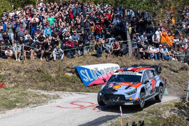 MOTORI - Rally - WRC, Motorsport Rallye, WM Croatia Rally Adrien Fourmaux (FRA) and Alexandre Coria (FRA) on a Hyundai i20 N Rally1 driving for Hyundai Shell Mobis World Rally Team during 4th round of FIA WRC: Croatia Rally in Rijeka , Croatia, on April 10, 2026 Croatia Croatia  Copyright: xIPAxSport ABACAx