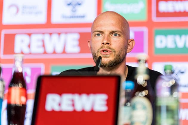 COLOGNE, GERMANY - APRIL 10: Rene Wagner (Head Coach 1. FC Koeln) during the pre game press conference, PK, Pressekonferenz before the 1. Bundesliga match between 1. FC Koeln and Werder Bremen at Geissbockheim on April 10, 2026 in Cologne, Germany. North Rhine Westphalia Germany Copyright: xSteffiexWunderlx