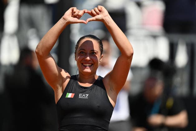 Elisabetta Cocciaretto of Italy celebrate the victory of the match against Moyuka Uchijima of Japan during the Billie Jean King Cup by Gainbridge Qualifiers 2026, match between Italy and Japan at ASD Colle degli Dei on April 10, 2026 in Velletri, Italy.  Copyright: xDomenicoxCippitelli IPAxSportx xipa-agency.netx xx IPA_73863448 IPA_Agency_IPA73863448