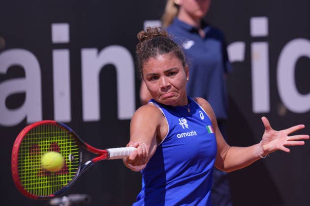Jasmine Paolini (ITA) during the Billy Jean King Cup tennis match between Jasmine Paolini (ITA) vs Himeno Sakatsume (JPN) at the Velletri™s stadium, Italy - Friday April 10, 2026 - Tennis ( Photo by Alfredo Falcone LaPresse )  Copyright: xAlfredoxFalcone LaPressex
